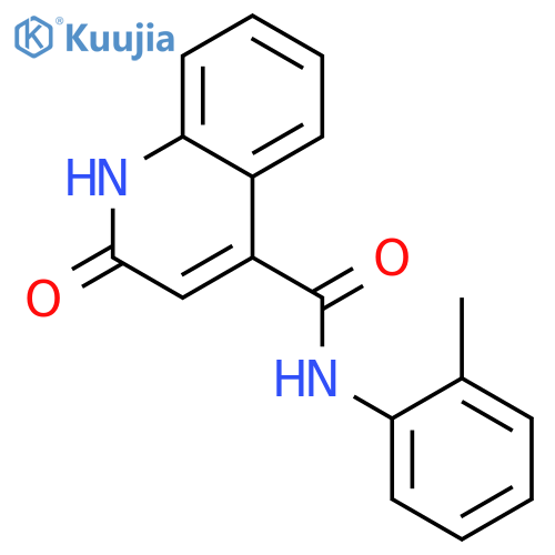 4-Quinolinecarboxamide,1,2-dihydro-N-(2-methylphenyl)-2-oxo- structure