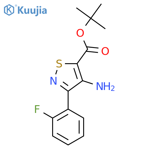 Tert-butyl 4-amino-3-(2-fluorophenyl)-1,2-thiazole-5-carboxylate structure