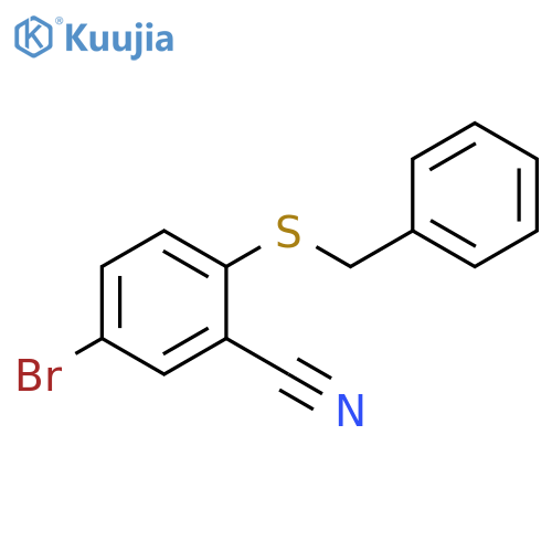 2-(benzylthio)-5-bromobenzonitrile structure