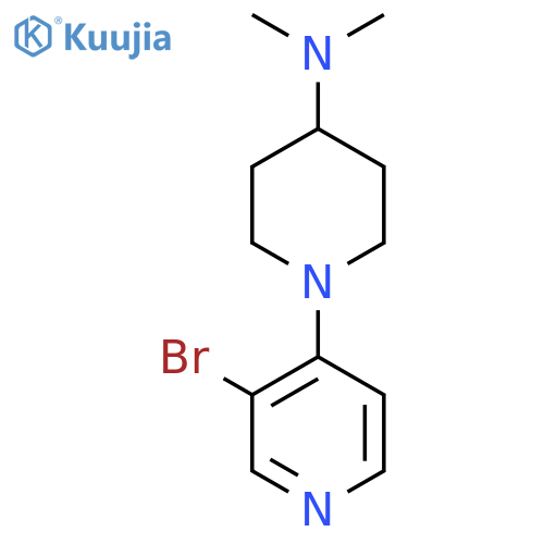 1-(3-Bromopyridin-4-yl)-N,N-dimethylpiperidin-4-amine structure