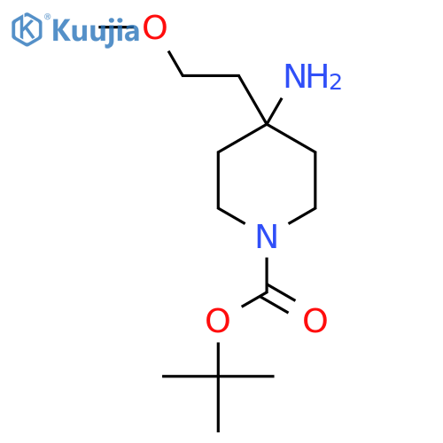 Tert-Butyl 4-amino-4-(2-methoxyethyl)piperidine-1-carboxylate structure