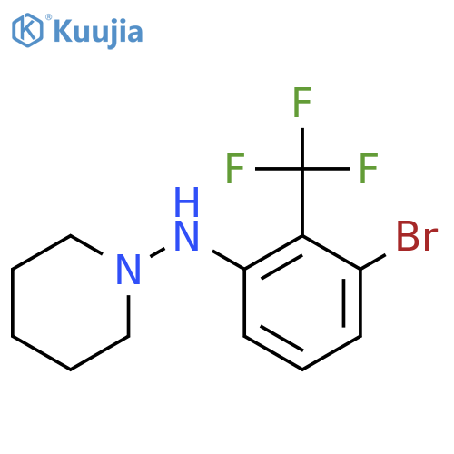 N-[3-Bromo-2-(trifluoromethyl)phenyl]piperidin-1-amine structure