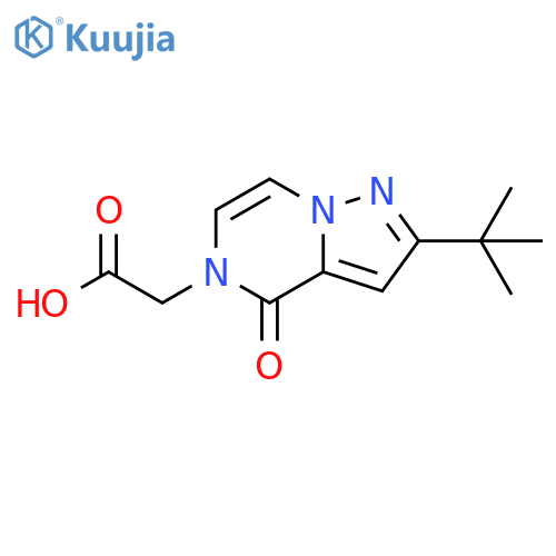 (2-tert-Butyl-4-oxo-4H-pyrazolo[1,5-a]pyrazin-5-yl)-acetic acid structure