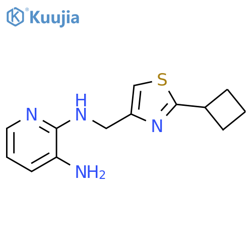 N2-[(2-cyclobutylthiazol-4-yl)methyl]pyridine-2,3-diamine structure