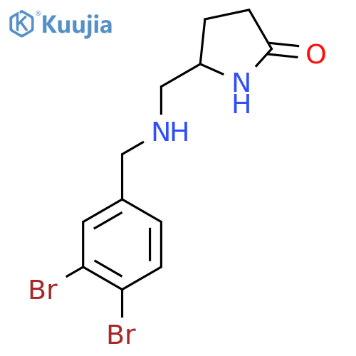 5-({[(3,4-Dibromophenyl)methyl]amino}methyl)pyrrolidin-2-one structure