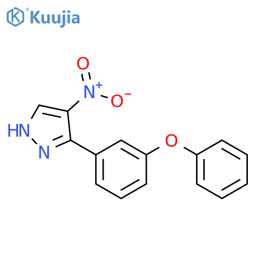 4-Nitro-3-(3-phenoxy-phenyl)-1H-pyrazole structure