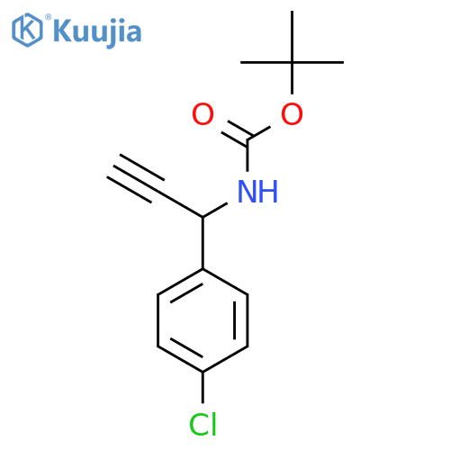 tert-butyl N-1-(4-chlorophenyl)prop-2-yn-1-ylcarbamate structure