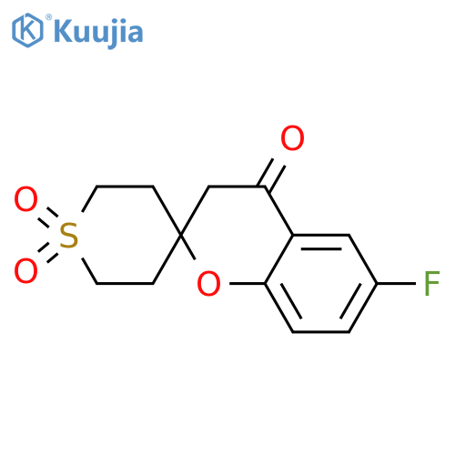 6-fluoro-3,4-dihydrospiro1-benzopyran-2,4'-1lambda6thiane-1',1',4-trione structure