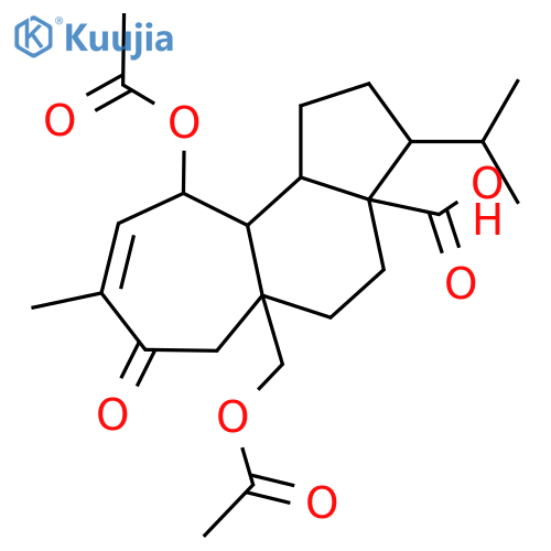 14,17-Dihydroxy-11-oxo-12-mulinen-20-oic acid; 14α-form, 11α-Alcohol, 14-ketone, di-Ac structure