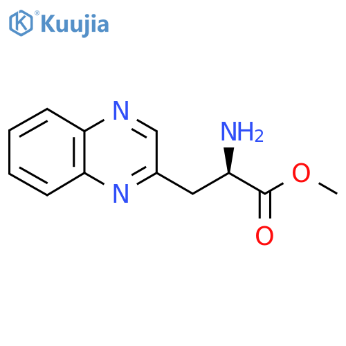 methyl (2R)-2-amino-3-quinoxalin-2-yl-propanoate structure