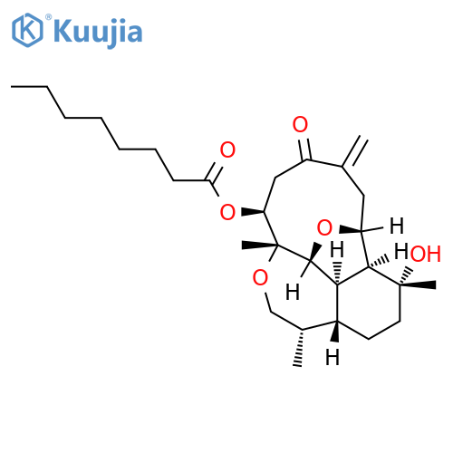 6,13:12,16-Diepoxy-8(19)-eunicellene-4,9,11-triol; (4α,6β,9α,11β,12α,13β,15α)-form, 9-Ketone, 11-octanoyl structure