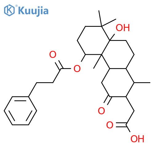 1,5-Dihydroxy-12-oxo-16-cassanoic acid; (1α,5α,13α)-form, 1-O-(3-Phenylpropanoyl) structure