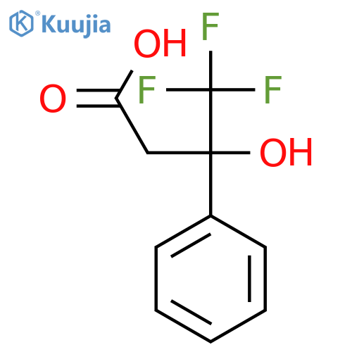 4,4,4-trifluoro-3-hydroxy-3-phenylbutanoic acid structure