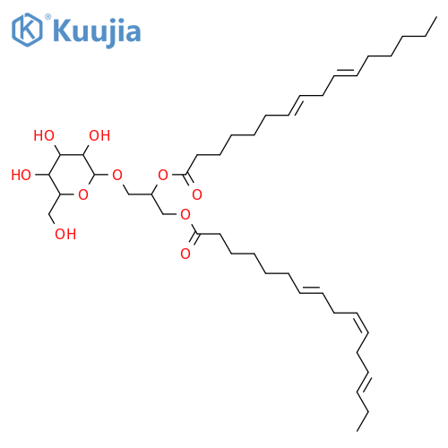 Glycerol 1,2-dialkanoates; Glycerol 1-(7Z,10Z,13Z-hexadecatrienoate) 2-(7Z,10Z-hexadecadienoate), 3-O-β-D-Galactopyranoside(2R-) structure