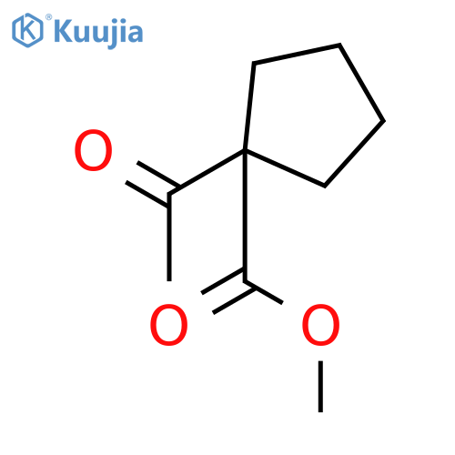 Cyclopentanecarboxylicacid, 1-acetyl-, methyl ester structure