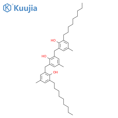 2,2'-[(2-hydroxy-5-methylbenzene-1,3-diyl)dimethanediyl]bis(4-methyl-6-nonylphenol) structure