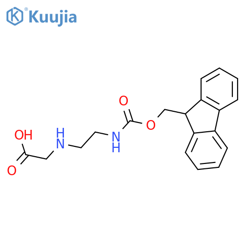 2-((2-((((9H-Fluoren-9-yl)methoxy)carbonyl)amino)ethyl)amino)acetic acid structure