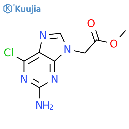 methyl 2-(2-amino-6-chloro-9H-purin-9-yl)acetate structure