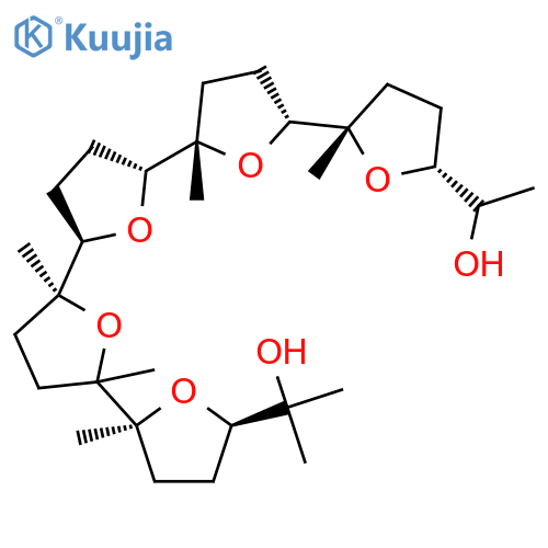 [2,2':5',2'':5'',2''':5''',2''''-Quinquefuran]-5,5''''-dimethanol,eicosahydro-a5,a5,a5'''',a5'''',2,2''',2'''',5'-octamethyl-,(2S,2'R,2''R,2'''S,2''''S,5R,5'S,5''R,5'''R,5''''R)- structure