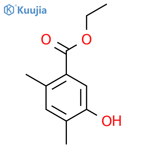 Ethyl 2,4-dimethyl-5-hydroxybenzoate structure