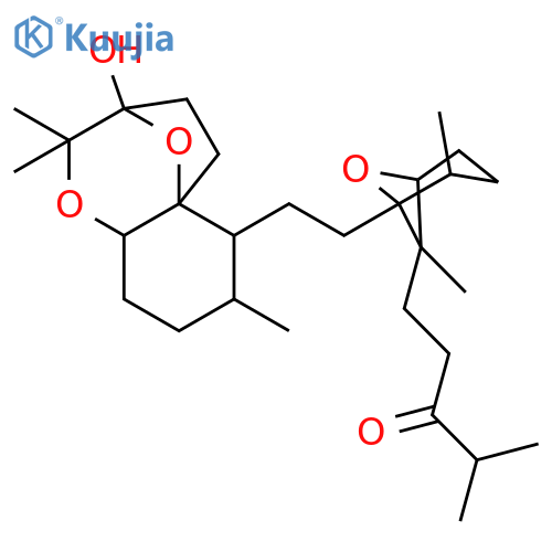 1-[(1S,2S,5R,7S)-1-{2-[(3S,6S,7S,9aS)-3-hydroxy-2,2,7-trimethyloctahydro-6H-3,5a-epoxy-1-benzoxepin-6-yl]ethyl}-2,7-dimethyl-6-oxabicyclo[3.1.1]hept-7-yl]-4-methylpentan-3-one structure
