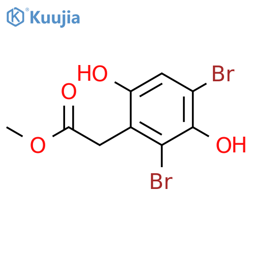 methyl (2,4-dibromo-3,6-dihydroxyphenyl)acetate structure