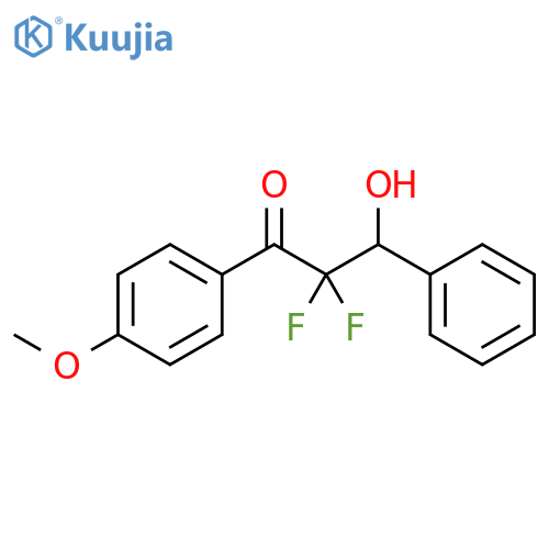 1-Propanone, 2,2-difluoro-3-hydroxy-1-(4-methoxyphenyl)-3-phenyl- structure