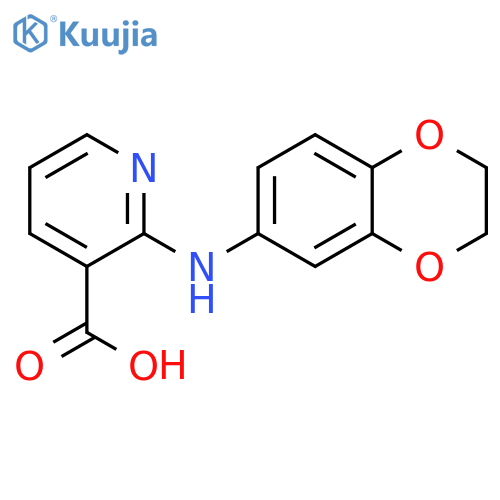 2-(2,3-dihydro-1,4-benzodioxin-6-yl)aminonicotinic acid structure