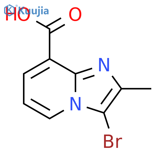 3-bromo-2-methylimidazo[1,2-a]pyridine-8-carboxylic acid structure
