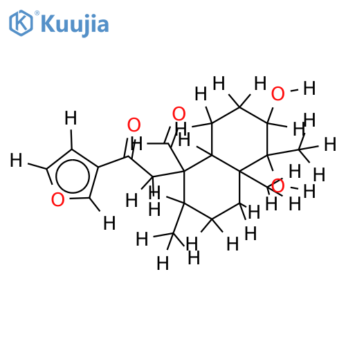 (ent-3β, 4α)-form-15, 16-Epoxy-3, 4-dihydroxy-12-oxo-13(16), 14-clerodadien-20-al structure