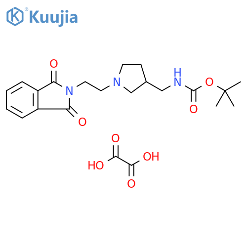 Carbamic acid, [[1-[2-(1,3-dihydro-1,3-dioxo-2H-isoindol-2-yl)ethyl]-3-pyrrolidinyl]methyl]-, 1,1-dimethylethyl ester, ethanedioate (1:1) (9CI) structure