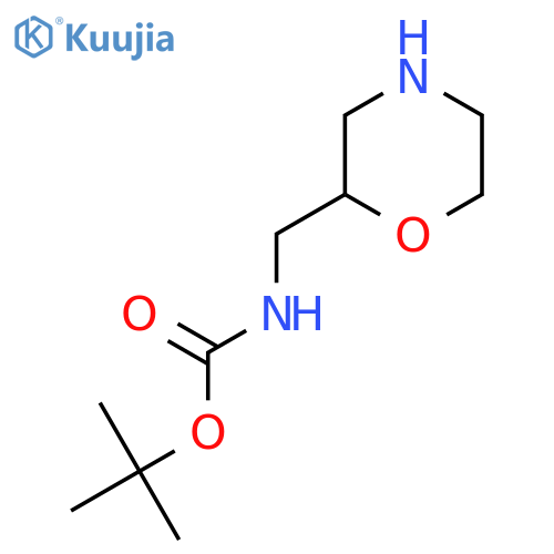 tert-butyl N-(morpholin-2-ylmethyl)carbamate structure
