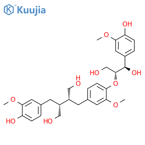 1,4-Butanediol, 2-[[4-[(1R,2R)-2-hydroxy-2-(4-hydroxy-3-methoxyphenyl)-1-(hydroxymethyl)ethoxy]-3-methoxyphenyl]methyl]-3-[(4-hydroxy-3-methoxyphenyl)methyl]-, (2R,3R)- structure