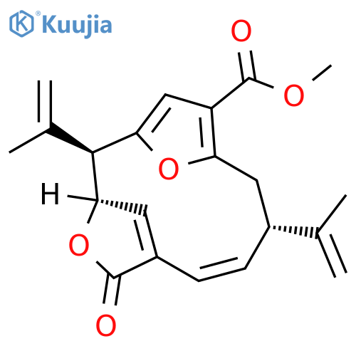 4,14-Dioxatricyclo[9.2.1.13,6]pentadeca-6(15),7,11,13-tetraene-12-carboxylicacid, 2,9-bis(1-methylethenyl)-5-oxo-, methyl ester, (2R,3R,7Z,9S)- (9CI) structure