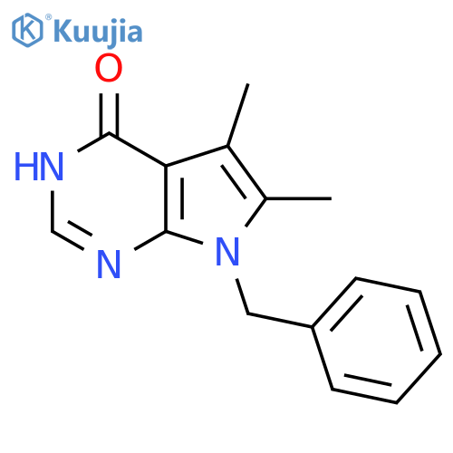 7-Benzyl-5,6-dimethyl-7H-pyrrolo2,3-dpyrimidin-4-ol structure