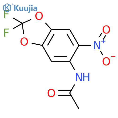 N-(2,2-Difluoro-6-nitro-benzo1,3dioxol-5-yl)acetamide structure
