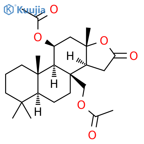 Phenanthro[2,1-b]furan-2(3H)-one, 10-(acetyloxy)-3b-[(acetyloxy)methyl]tetradecahydro-6,6,9a,11a-tetramethyl-, (3aS,3bS,5aS,9aS,9bR,10S,11aS)- structure