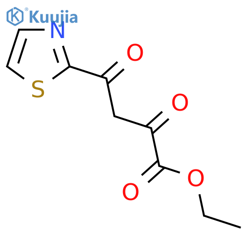 2,4-Dioxo-4-thiazol-2-yl-butyric acid ethyl ester structure