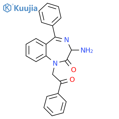 2H-1,4-Benzodiazepin-2-one, 3-amino-1,3-dihydro-1-(2-oxo-2-phenylethyl)-5-phenyl- structure