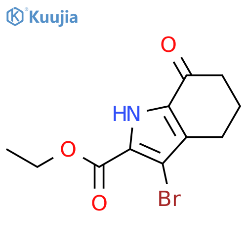 Ethyl 3-bromo-7-oxo-4,5,6,7-tetrahydro-1H-indole-2-carboxylate structure