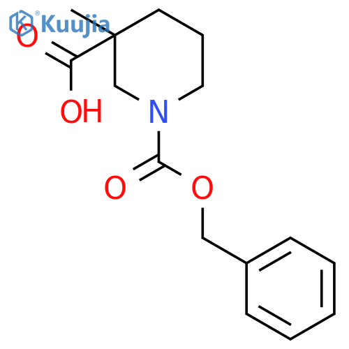 1-[(Benzyloxy)carbonyl]-3-methylpiperidine-3-carboxylic acid structure
