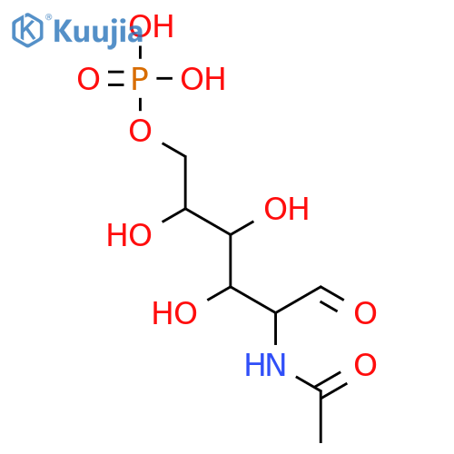D-Glucose,2-(acetylamino)-2-deoxy-, 6-(dihydrogen phosphate) structure