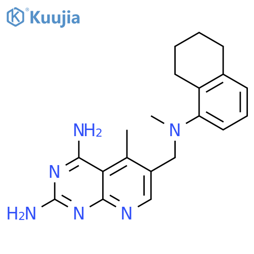 Pyrido[2,3-d]pyrimidine-2,4-diamine,5-methyl-6-[[methyl(5,6,7,8-tetrahydro-1-naphthalenyl)amino]methyl]- structure