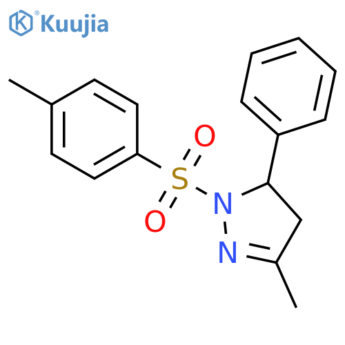 1H-Pyrazole,4,5-dihydro-3-methyl-1-[(4-methylphenyl)sulfonyl]-5-phenyl- structure
