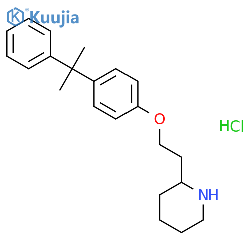 2-{2-4-(1-Methyl-1-phenylethyl)phenoxy-ethyl}piperidine hydrochloride structure