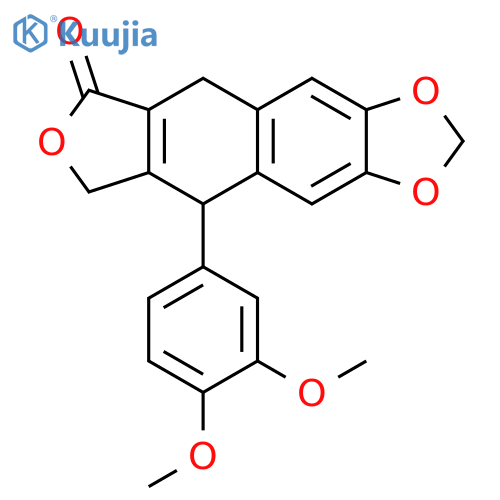 Furo[3',4':6,7]naphtho[2,3-d]-1,3-dioxol-6(8H)-one, 9-(3,4-dimethoxyphenyl)-5,9-dihydro- structure