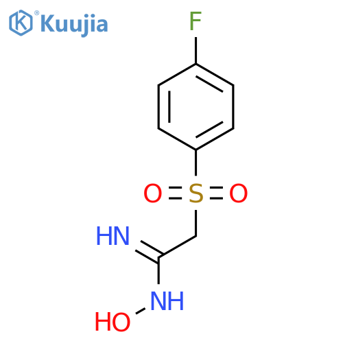 2-\u200b(4-\u200bFluorophenyl)\u200bsulfonyl\u200b-\u200bN-\u200bhydroxy-ethanimidamide structure
