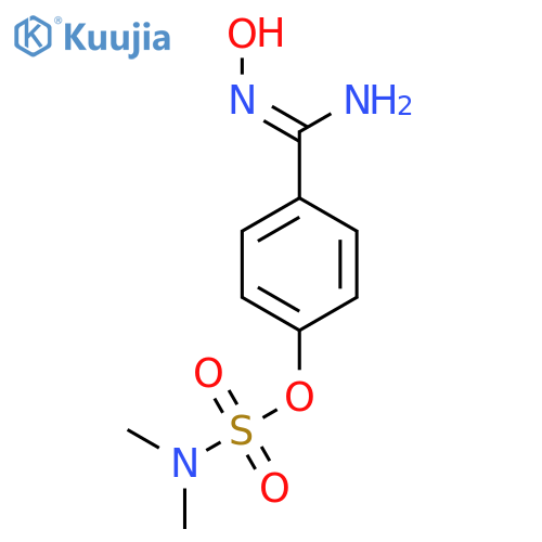 4-(N'-hydroxycarbamimidoyl)phenyl dimethylsulfamate structure
