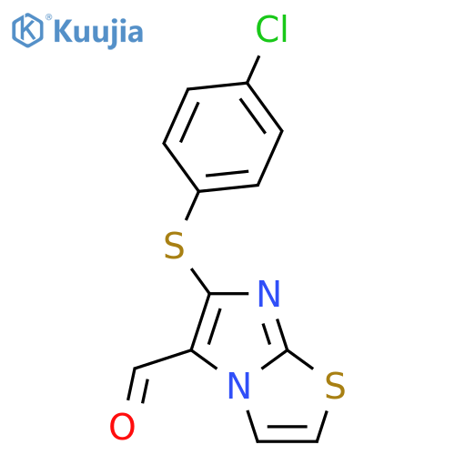 6-(4-Chlorophenyl)thioimidazo-2,1-b1,3thiazole-5-carbaldehyde structure