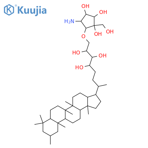 2-Methyl-32,33,34,35-bacteriohopanetetrol; (2β,32ξ,33ξ,34ξ)-form, 35-O-[5R-Amino-2S,3S,4R-trihydroxy-2-(hydroxymethyl)-1R-cyclopentyl] ether structure